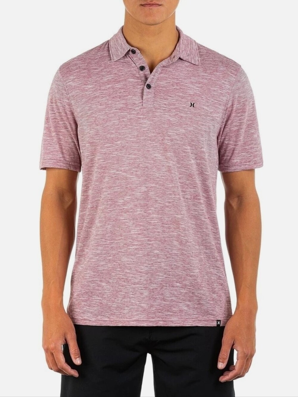 Men’s Hurley Stiller Polo Shirt | Heathered Salmon Red